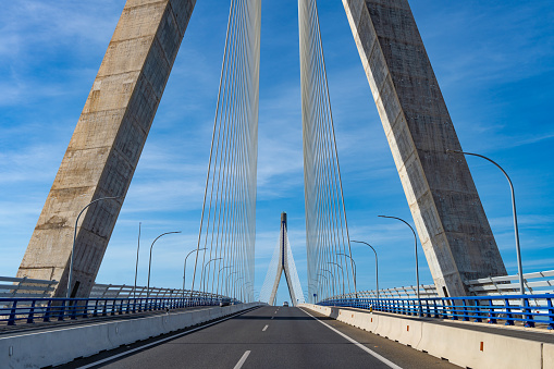 Ponte international do Guadiana Bridge over Guadiana river frontier between Spain and Portugal