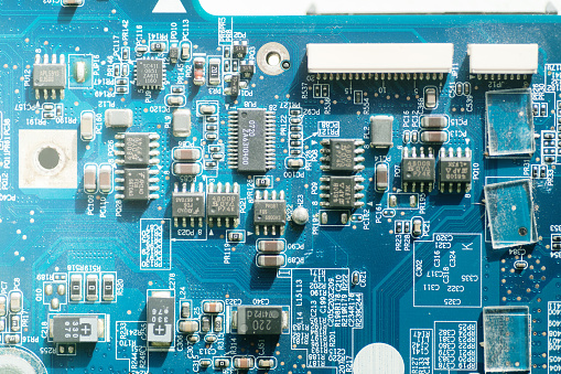 Close-up of an electronic mother board