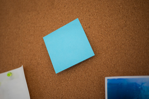 Note on cork board