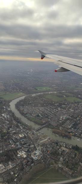istock Aerial view from the plane window 1965276642
