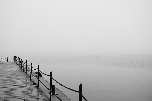 Foggy lake Ontario
