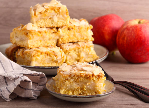 istock Apple and almond cake, sliced 1965355252
