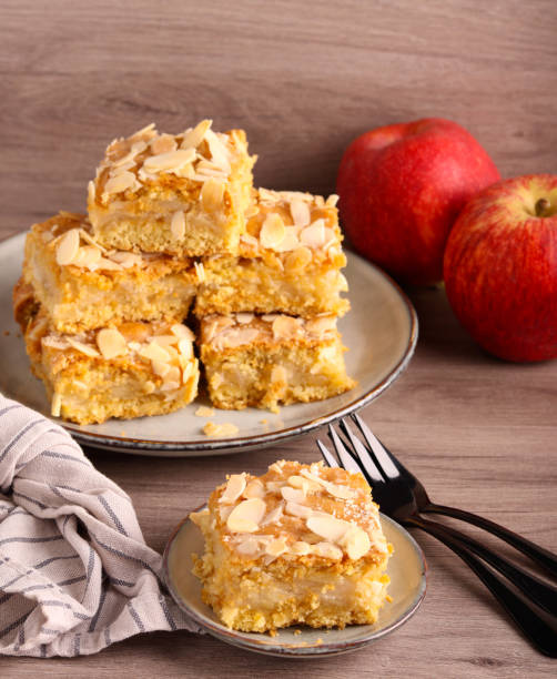 istock Apple and almond cake, sliced 1965355813