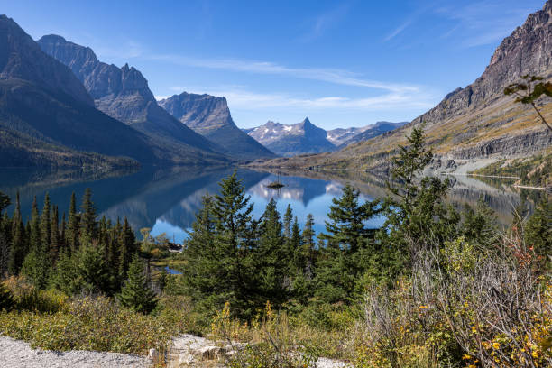 istock St Mary lake in Glacier National Park. 1965430517