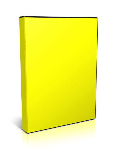istock DVD box blank template yellow for presentation layouts and design. Raster Illustration. 1965471152