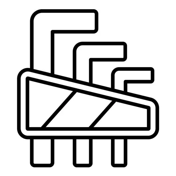 Vector illustration of Allen Wrench Icon