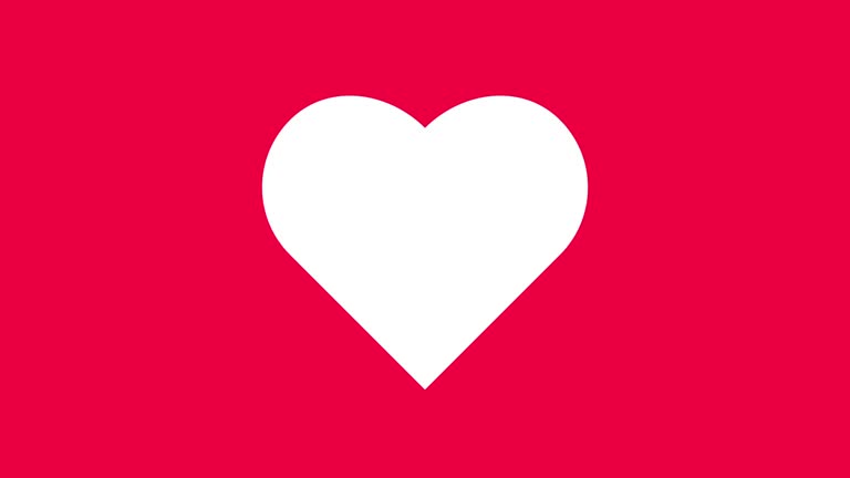 Heart Wipe Transition. 4K Video Loopable Animation