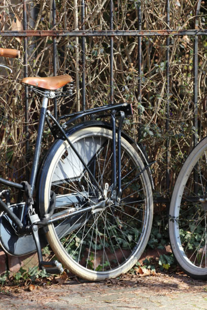 istock Retro bicycle at the fence 1965616323