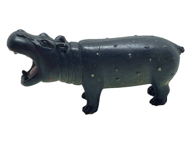 istock Toy animal hippopotamus on a white background 1965618198