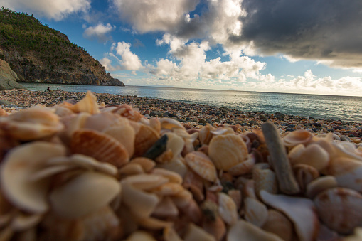 Peaceful beach in Saint Barthélemy (St. Barts, St. Barth) Caribbean