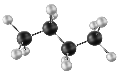 Molecular structure of Butane C4H10