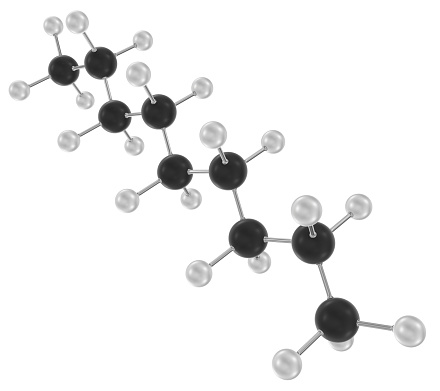 Molecular structure of Nonane C9H20