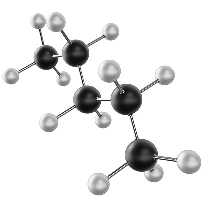 Molecular structure of Pentane C5H12