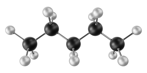 Molecular structure of Pentane C5H12