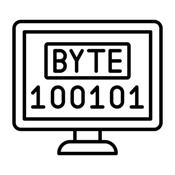 Vector illustration of Byte Icon