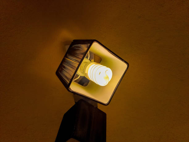 istock Energy saving lightbulb. Save energy concept. Flat lay, top view, copy space. 1965669383