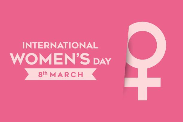 istock International Women's Day background design which is celebrated on the 8th of March annually around the world. movement for women's rights. 1965686054