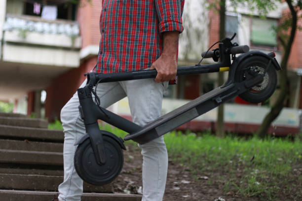 istock Senior man with electric scooter 1965688183