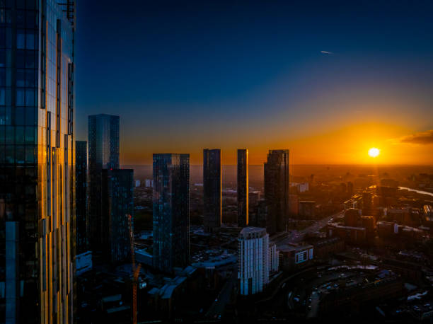 Sunset in downtown Manchester, Winter Series 7