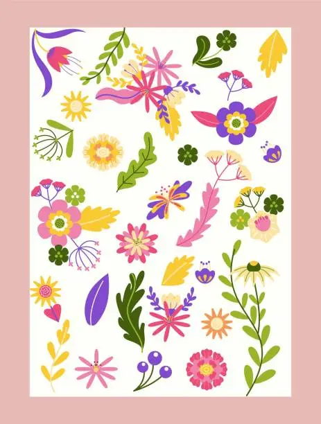 Vector illustration of Beautiful flower poster