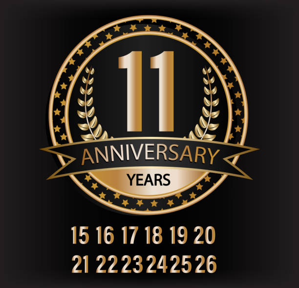 vector 15 to 26 years anniversary stamp