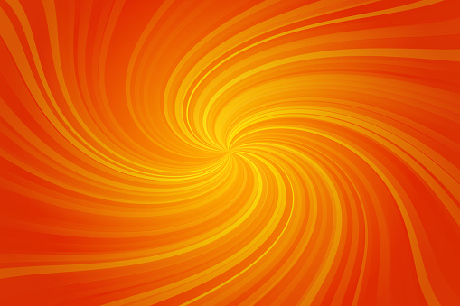 Abstract twist shape background in orange colors. Color spiral background.