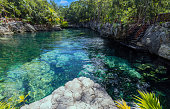 Mexico tourism destination, caves and pools of Cenote Casa Tortuga near Tulum and Playa Del Carmen