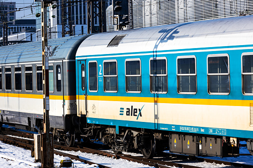 munich, bavaria, germany - 09 01 2024: an alex passenger train
