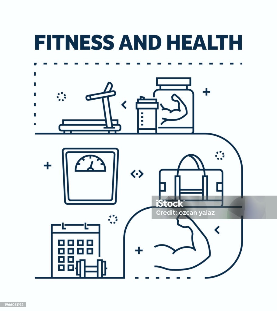 Helth Related Vector Fitness And Health Related Vector Banner Design Concept Global ...