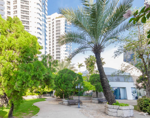 istock Nice modern leisure city park 1966079837