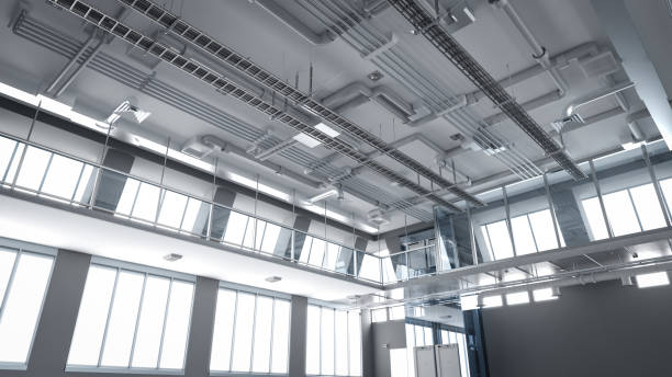 istock Laboratory interior or manufacturing factory with space 1966132147