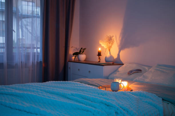 istock cup of tea in bedroom at night 1966144575