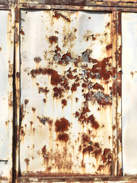 istock Rusty metal background with streaks of rust. Corroded metal background. Rust stains. Rusty corrosion. 1966382576