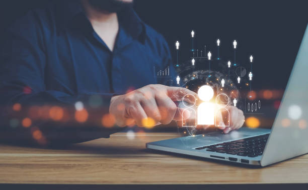 istock Customer Relationship Management, Businessman use tablet with global structure customer network technology, Data exchanges development. customer service, social media. digital marketing online. 1966473678