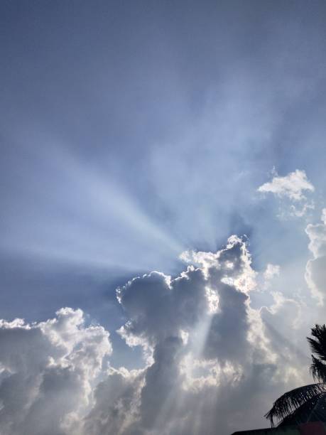 istock Heavenly phenomenon sun rays visible in the morning sky 1966510817