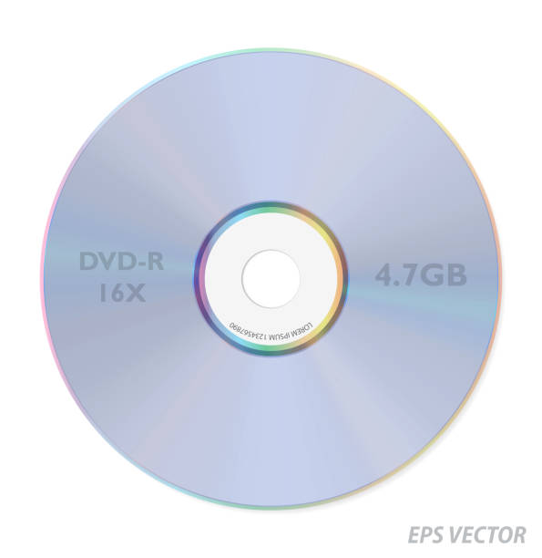 매우 사실적인 dvd 디스크 분리. 3d 렌더 - cd disk cd rom silver stock illustrations