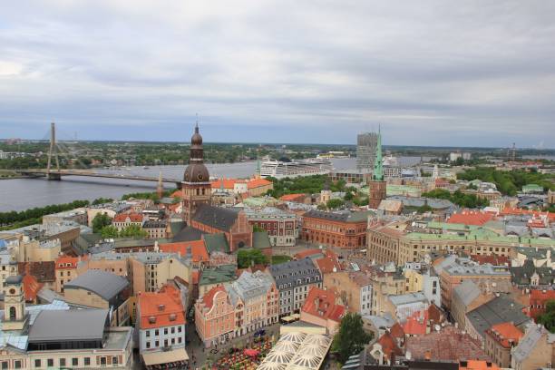 istock Riga city view from St Peters Church 1966701105