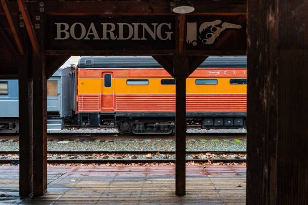 Rail Station in Old Sacramento. Trains.