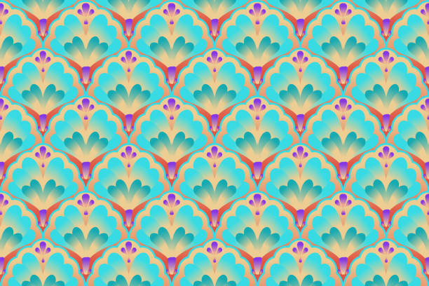istock Floral vintage seamless pattern for retro wallpapers. Enchanted Vintage Flowers. Arts and Crafts movement inspired. Design for wrapping paper, wallpaper, fabrics and fashion clothes. Ikat pattern. 1966749817