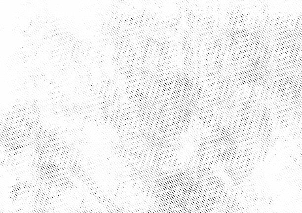 černý grunge polotónový tečkovaný vzor - zvětrávání stock ilustrace