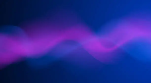 Vector illustration of Abstract purple blue blurred wavy background