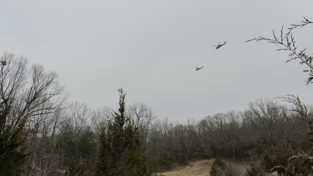 Military Helicopters Midwest USA Missouri Video