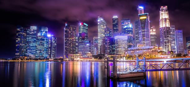 River walk in Singapore at night