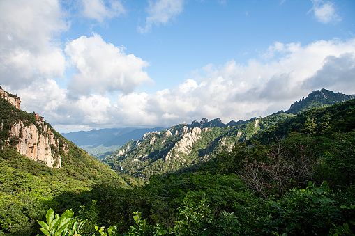 mountains and blue sky