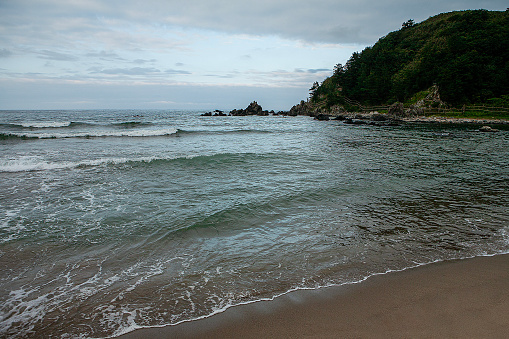 beach with waves