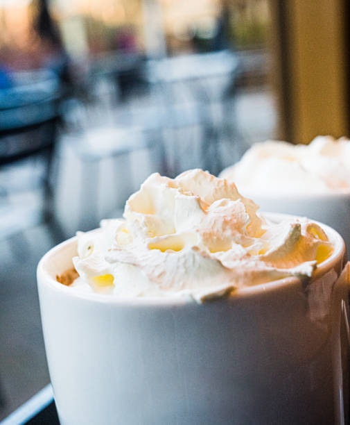 istock Mugs Of Hot Chocolate Topped With Whipped Cream 1966886565