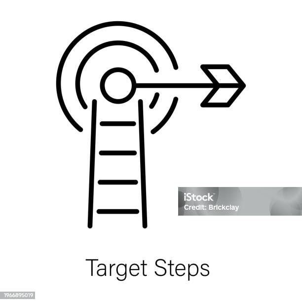 Target Step Target Steps Stock Illustration - Download Image Now - Icon Symbol ...
