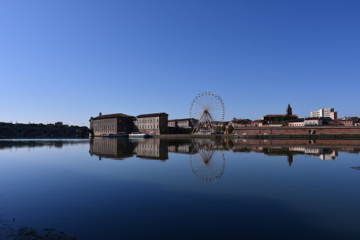 Garonne river in Toulouse city center