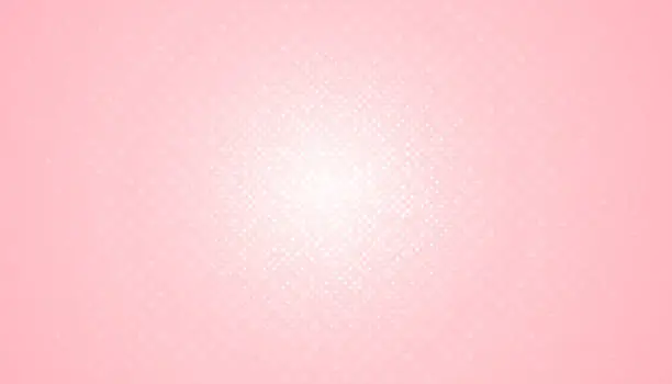 Vector illustration of Halftone dots on pink background