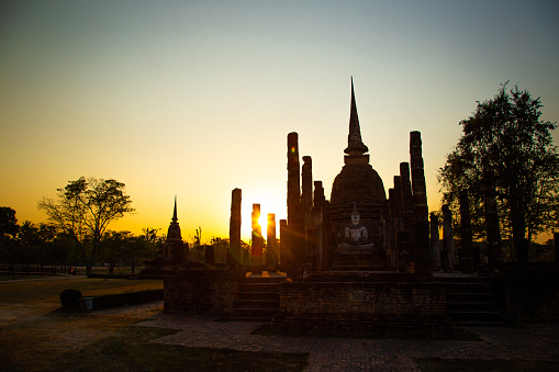 The Wat Mahathat is located in the central zone of the Sukhothai Historical Park in the center of the old walled town.